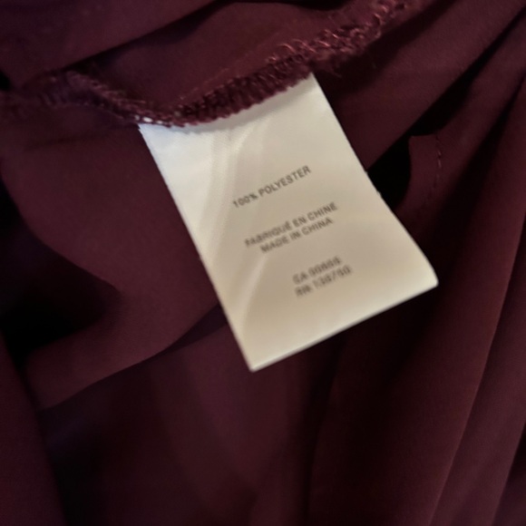 Reitmans short sleeve eggplant pleated blouse - Picture 4 of 4